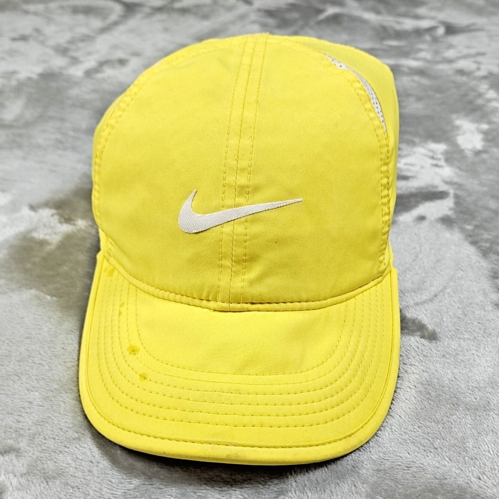 Vintage Nike Tailwind Hat Cap Mens Yellow Featherlight Adjustable Eminem Swoosh